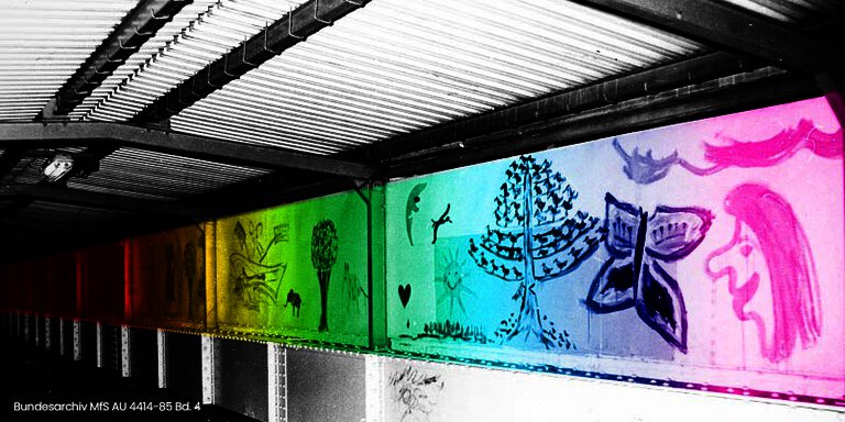 Projekte | Farbe gegen Tunnelblick | Gedenkausstellung zur Mal-Aktion im Storkower Tunnel | Jugend[widerstands]museum